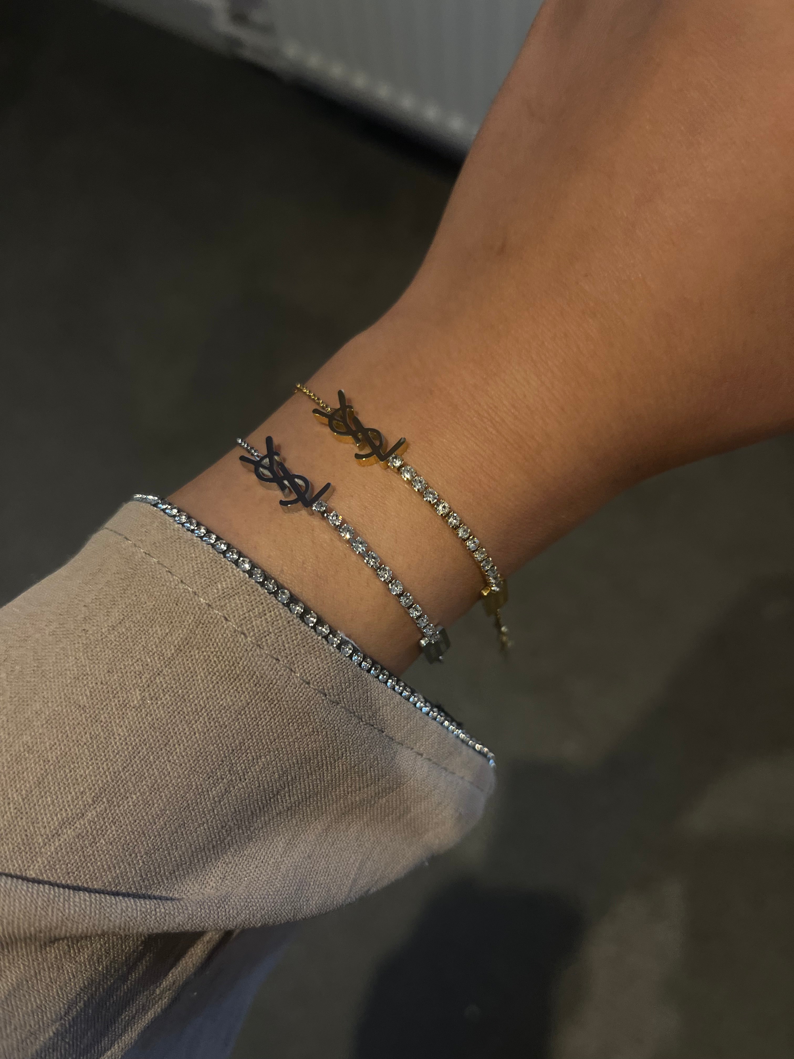 Y half diamond bracelet