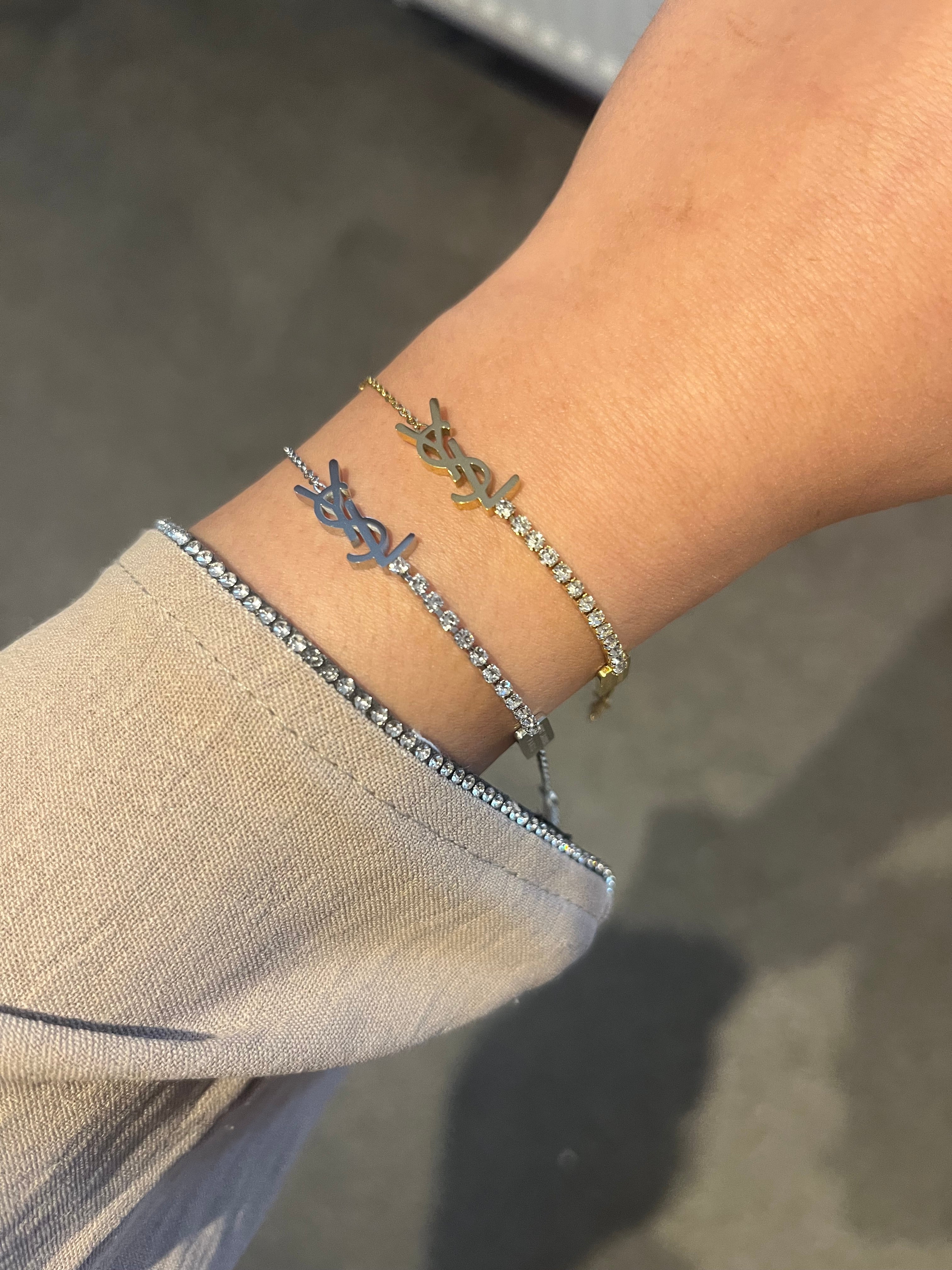 Y half diamond bracelet