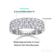1.8 Carat Moissanite Sterling Silver Pave Triple Row Ring Amaya