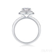 1 Carat Round Cut Moissanite Sterling Silver Halo Engagement Ring Alani