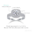 1 Carat Round Cut Moissanite Sterling Silver Halo Engagement Ring Alani