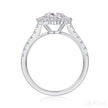 1 Ct Moissanite Sterling Silver Round Cut Halo Engagment Ring Ariella