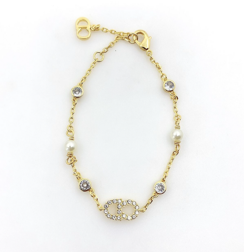 DOR pearl and diamond bracelet