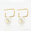 14K Gold Plated Sterling Silver Pearl Drop Earrings Alice