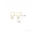 14K Gold Plated Sterling Silver Pearl Drop Earrings Alice