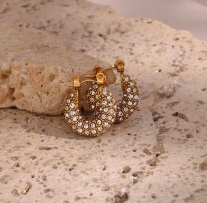 Mini diamond hoops