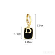 18K Gold Plated Letter Sterling Silver Hoop Earrings Noa