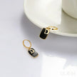 18K Gold Plated Letter Sterling Silver Hoop Earrings Noa