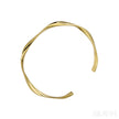 18K Gold Plated Open Hand Sterling Silver Bracelet Cat