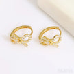 18K Gold Plated Sterling Silver Bowknot Hoop Earrings Joy