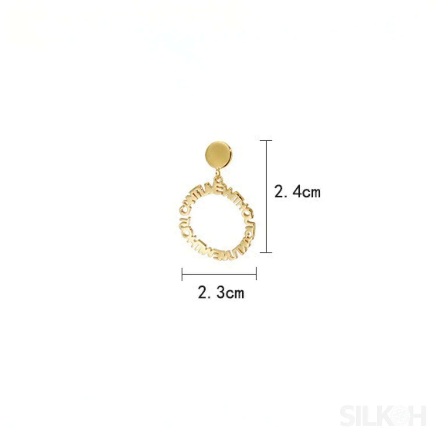 18K Gold Plated Sterling Silver Letter Earrings Nia