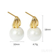 18K Gold Plated Sterling Silver Minimalist Pearl Stud Earrings Nan