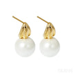 18K Gold Plated Sterling Silver Minimalist Pearl Stud Earrings Nan