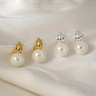 18K Gold Plated Sterling Silver Minimalist Pearl Stud Earrings Nan