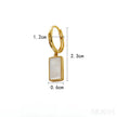 18K Gold Plated Sterling Silver Mother Of The Pearl Hoop Earrings Jay