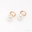 18K Gold Plated Sterling Silver Pearl Hoop Earrings Dot