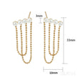 18K Gold Plated Sterling Silver Pearl Tassel Earrings Kay