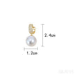 18K Gold Plated Sterling Silver Round Pearl Hoop Earrings Kai