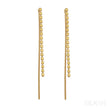 18K Gold Plated Sterling Silver Tassel Long Earrings Eloise