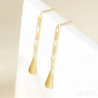 18K Gold Plated Sterling Silver Tassel Long Stud Earrings Autumn
