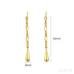 18K Gold Plated Sterling Silver Tassel Long Stud Earrings Autumn