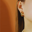 18K Gold Plated Sterling Silver Twisted Hoop Earrings Eda