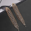 Crystal Tassel Clip-On Earrings