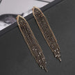 Crystal Tassel Clip-On Earrings
