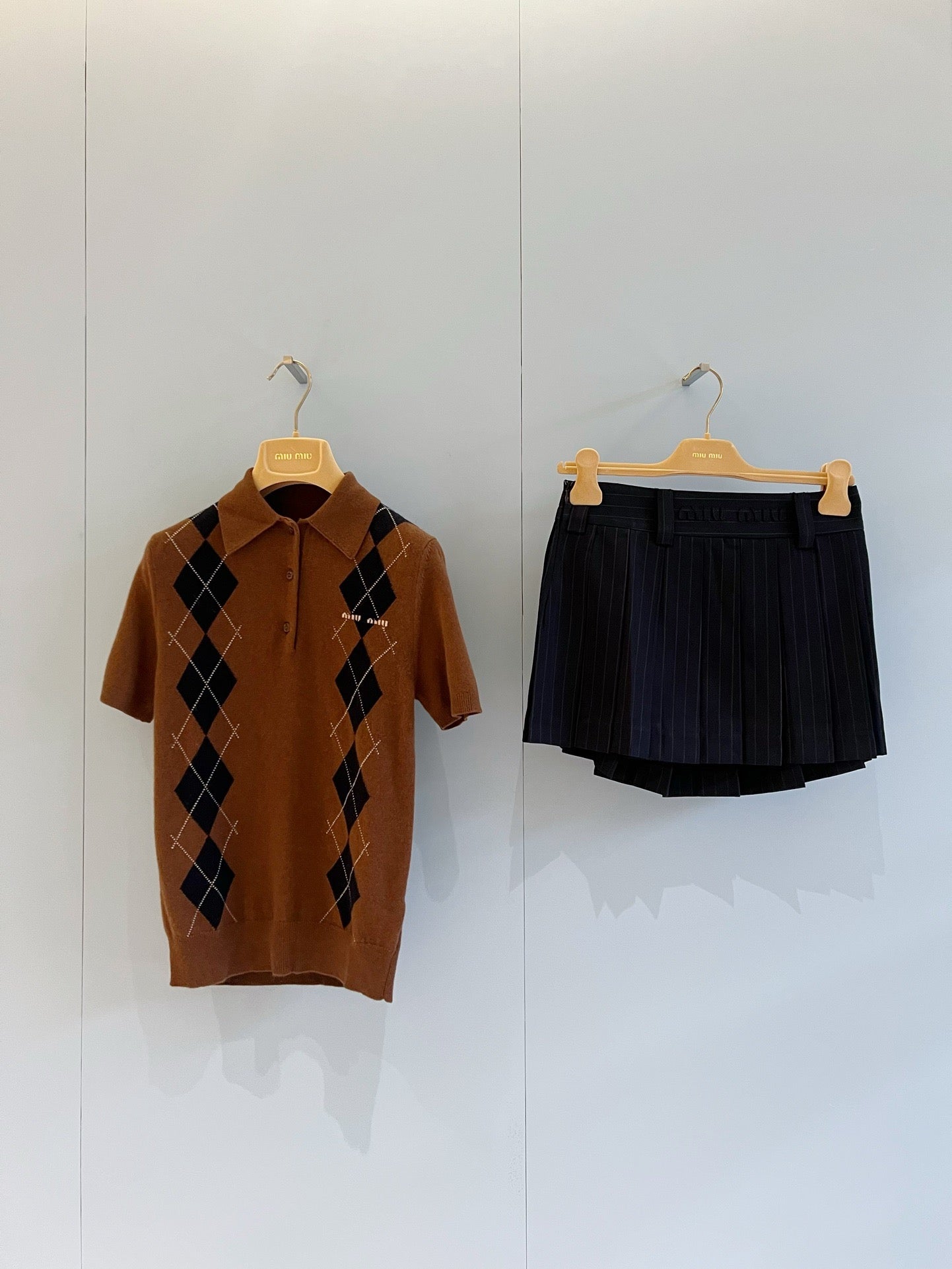 Argyle Knit Polo Shirt