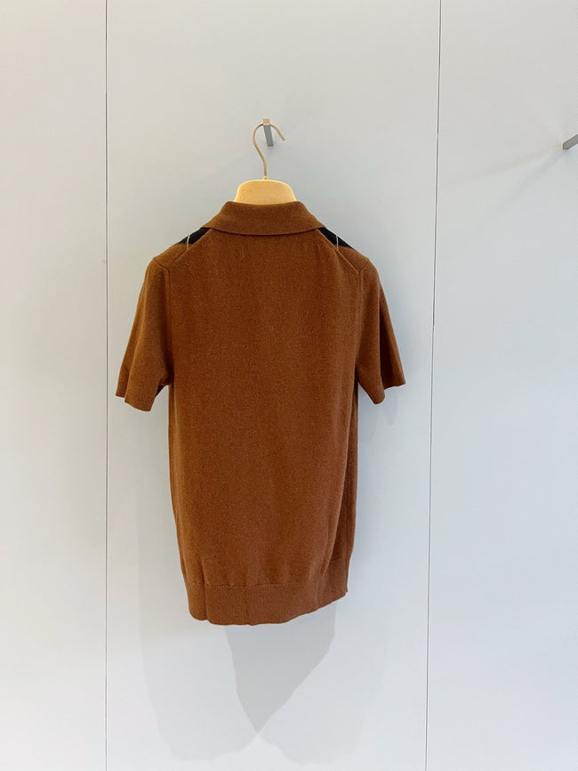 Argyle Knit Polo Shirt