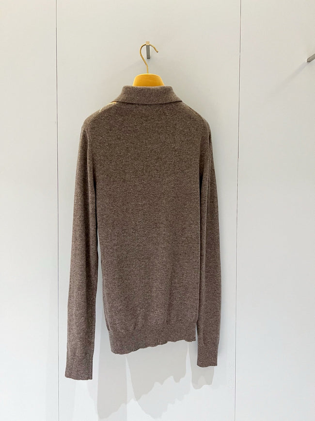 Argyle Knit Polo Sweater