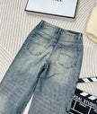 Vintage Wash Wide-Leg Jeans