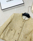 Golden Tweed Pocket Blazer