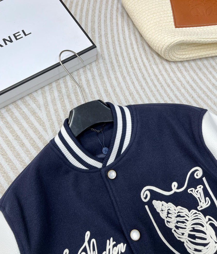 Monogram Crest Varsity Jacket