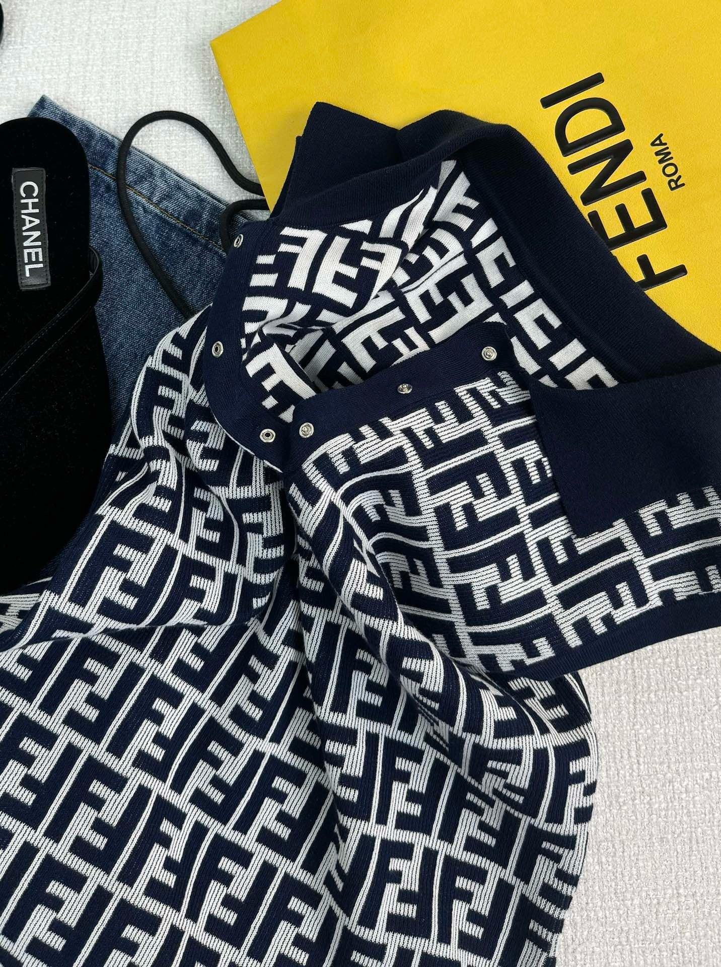 Monogram Knit Polo Tank