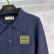 Logo Patch Knit Polo