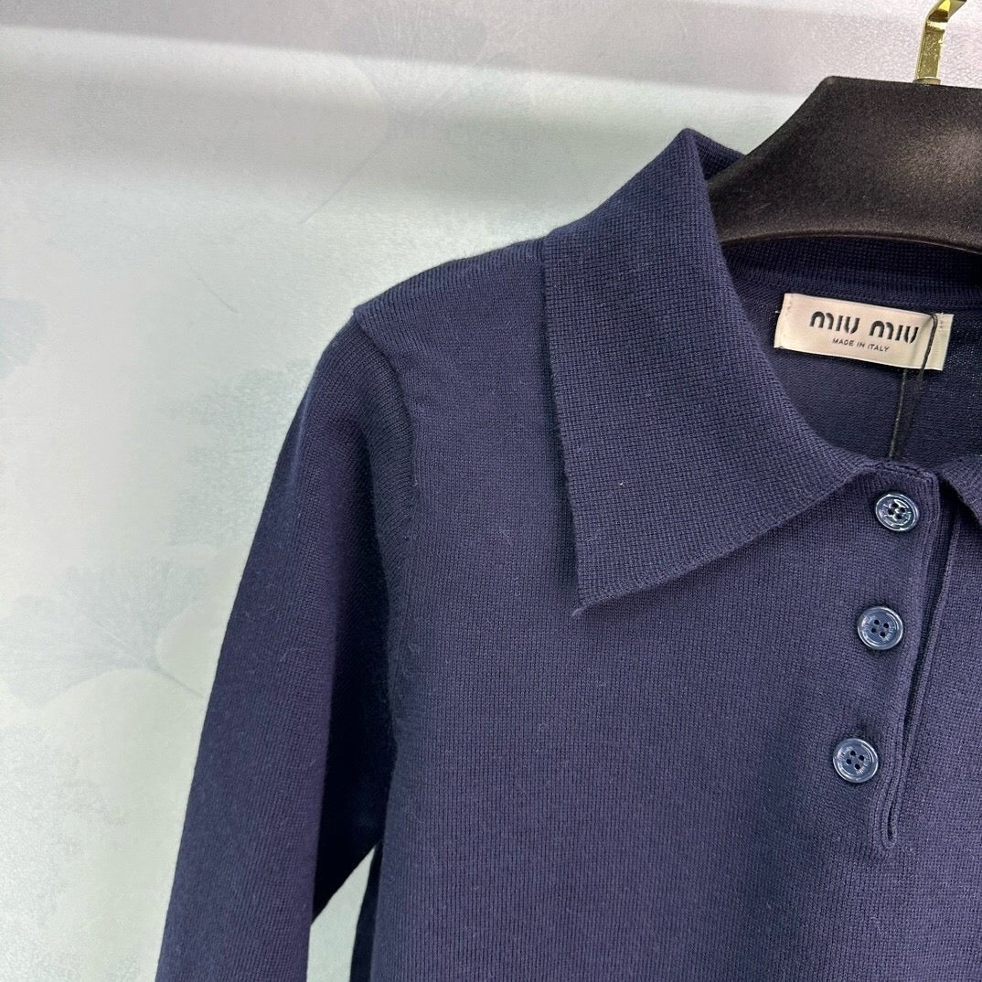 Logo Patch Knit Polo