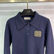 Logo Patch Knit Polo