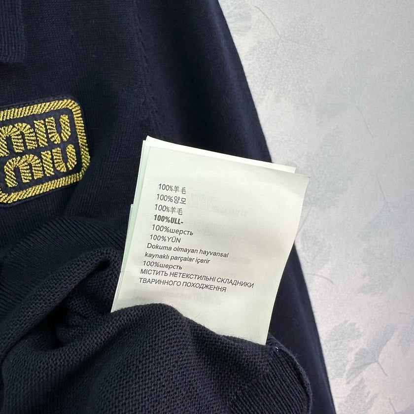 Logo Patch Knit Polo