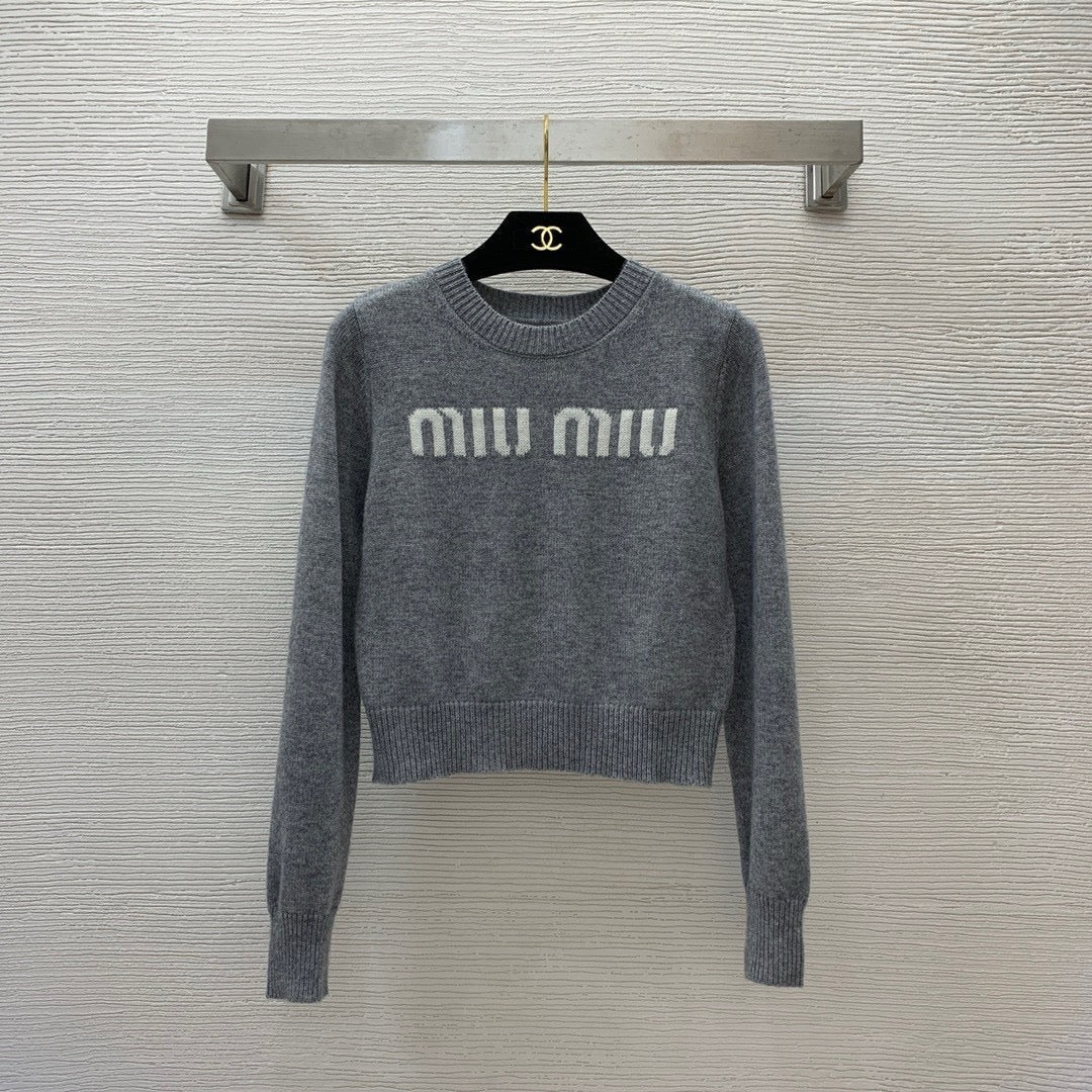 Logo Knit Crop Sweater