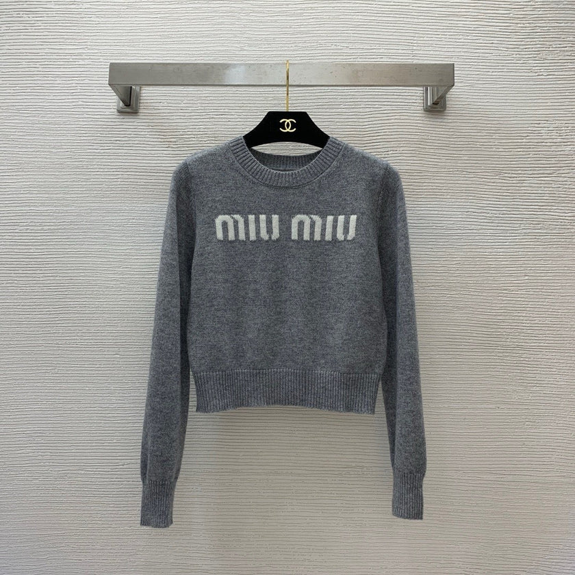Logo Knit Crop Sweater