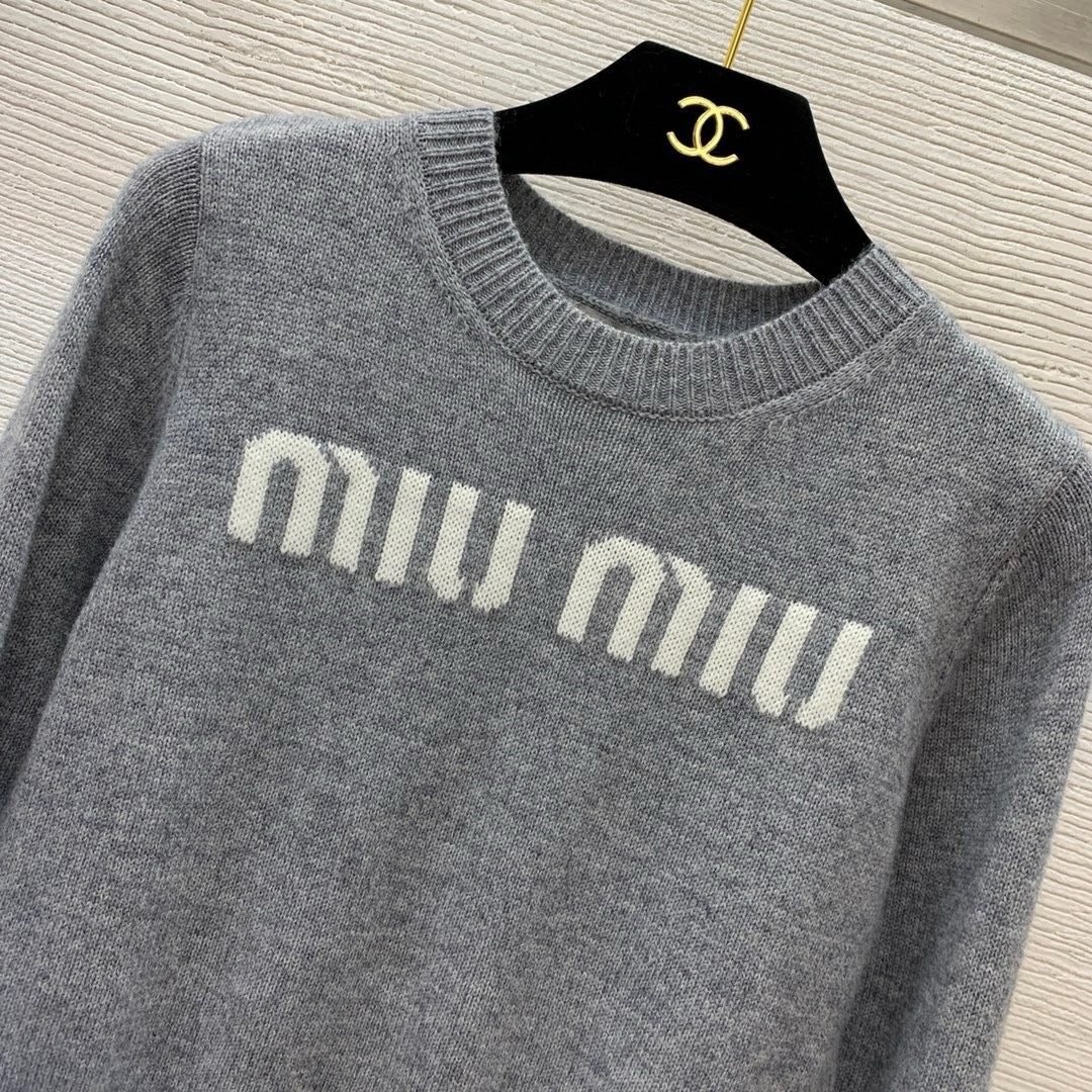 Logo Knit Crop Sweater