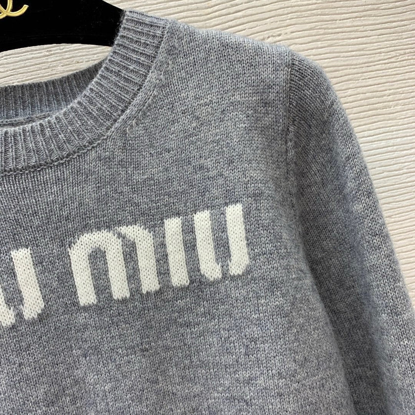 Logo Knit Crop Sweater