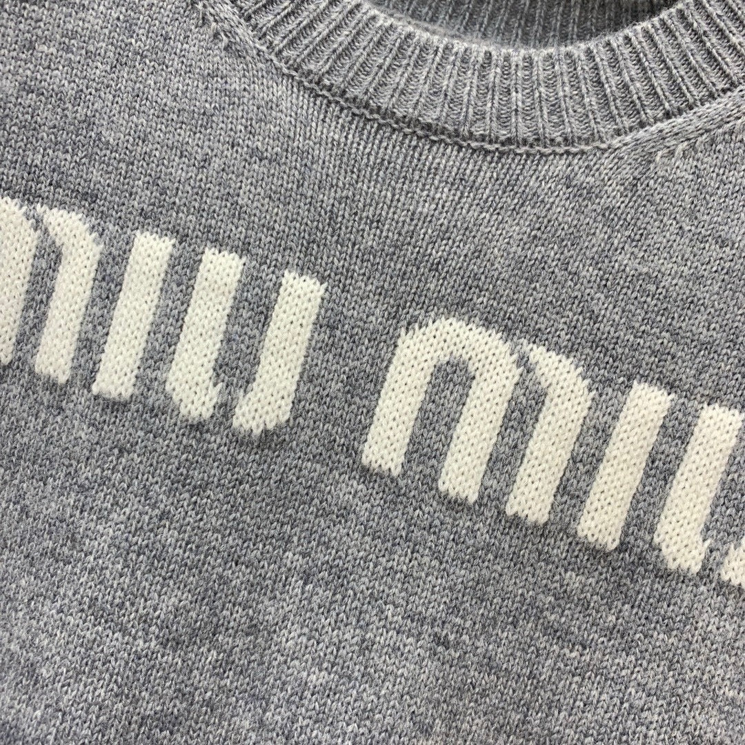 Logo Knit Crop Sweater