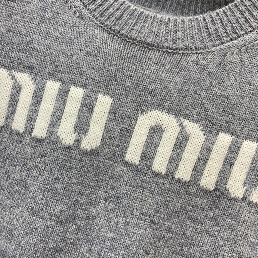 Logo Knit Crop Sweater