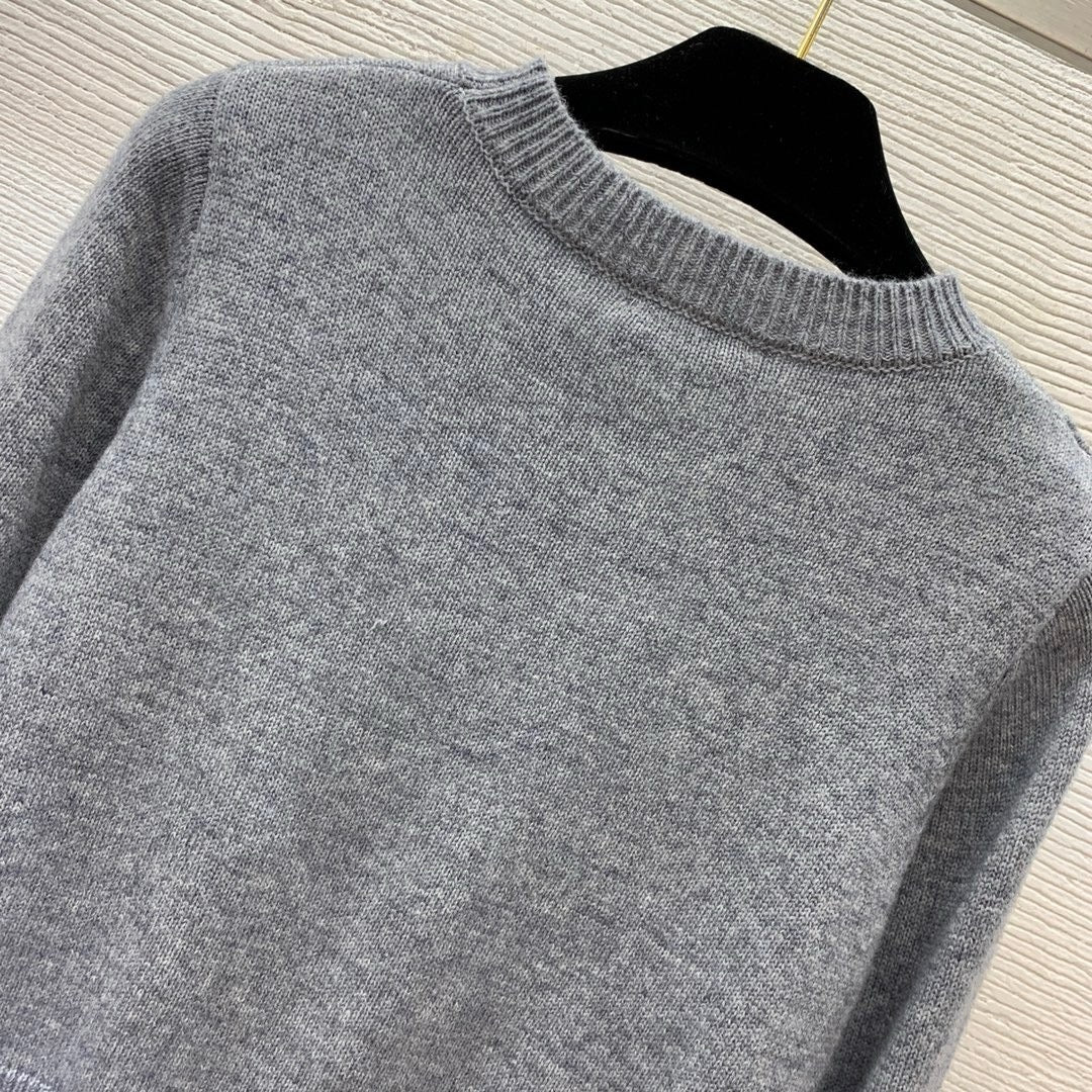 Logo Knit Crop Sweater