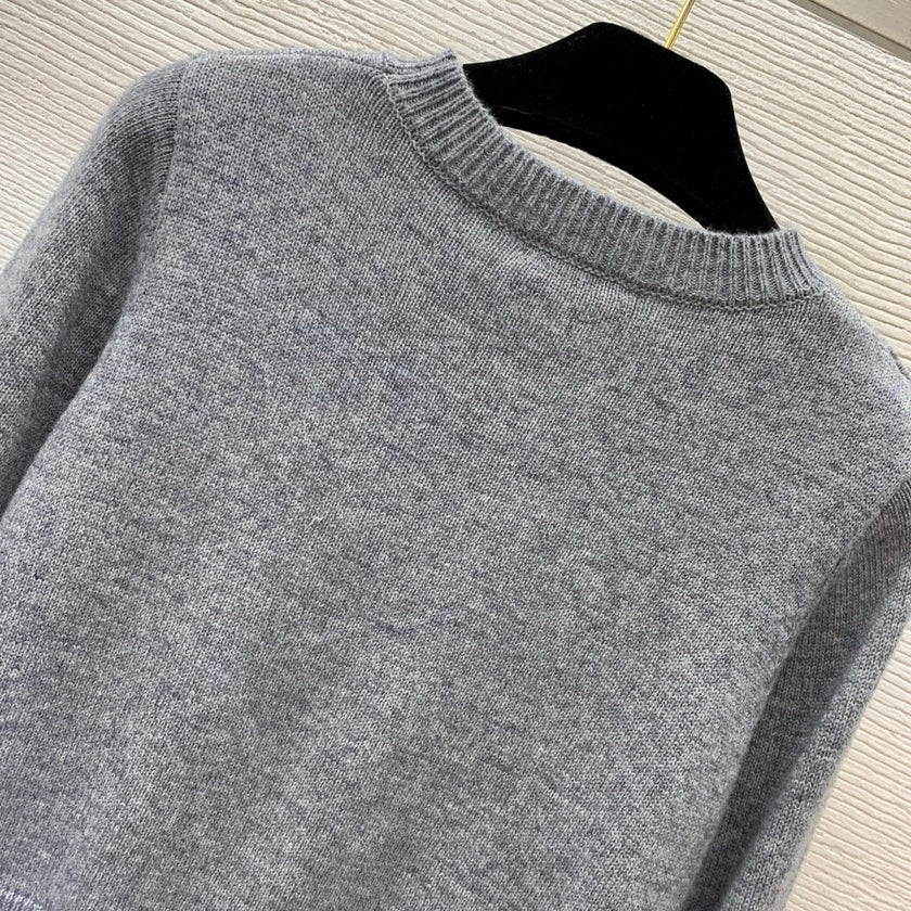 Logo Knit Crop Sweater