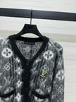 Monogram Fuzzy Knit Cardigan