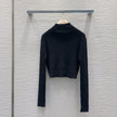 Zip-Up Cropped Ribbed Cardigan