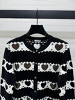Heart Pattern Button Cardigan